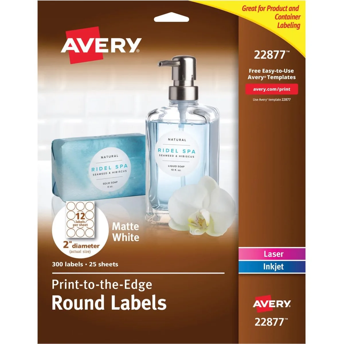 Avery Avery 22877 White Round Labels 2" 300 Pack — product photo