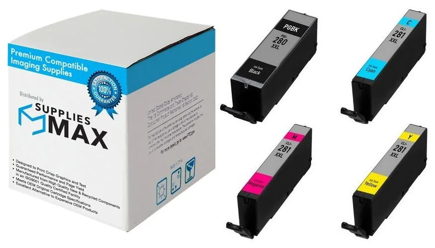 SuppliesMax SuppliesMax 2021C006 Super High Yield Inkjet Combo Pack (BK/C/M/Y) 11.7ML — product photo