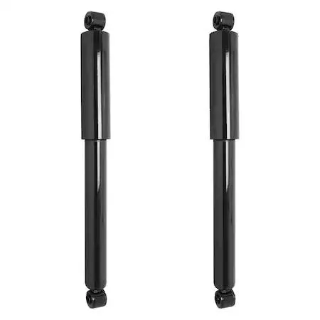 Two nitrogen gas charged rear shock absorbers in a kit box