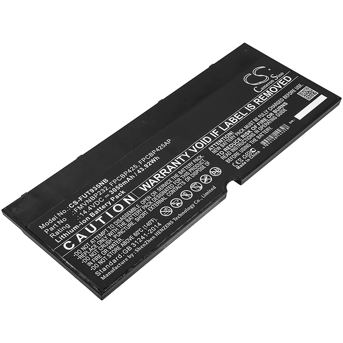 Cameron &amp; Co Cameron &amp; Co DS-CS-FUT935NB laptop battery 3.05 Ah 14.4V 43.92W h — product photo
