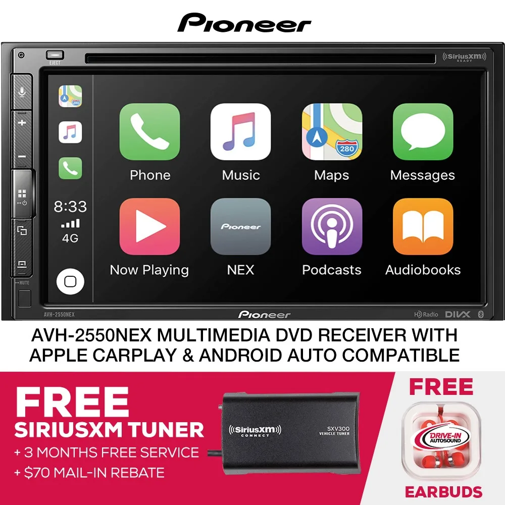 Pioneer Pioneer AVH-2550NEX 6.8" 2-DIN receiver — product photo