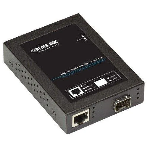 Black Box Corporation Black Box LPS535A-SFP Gigabit PoE+ PSE Media Converter network antenna — product photo