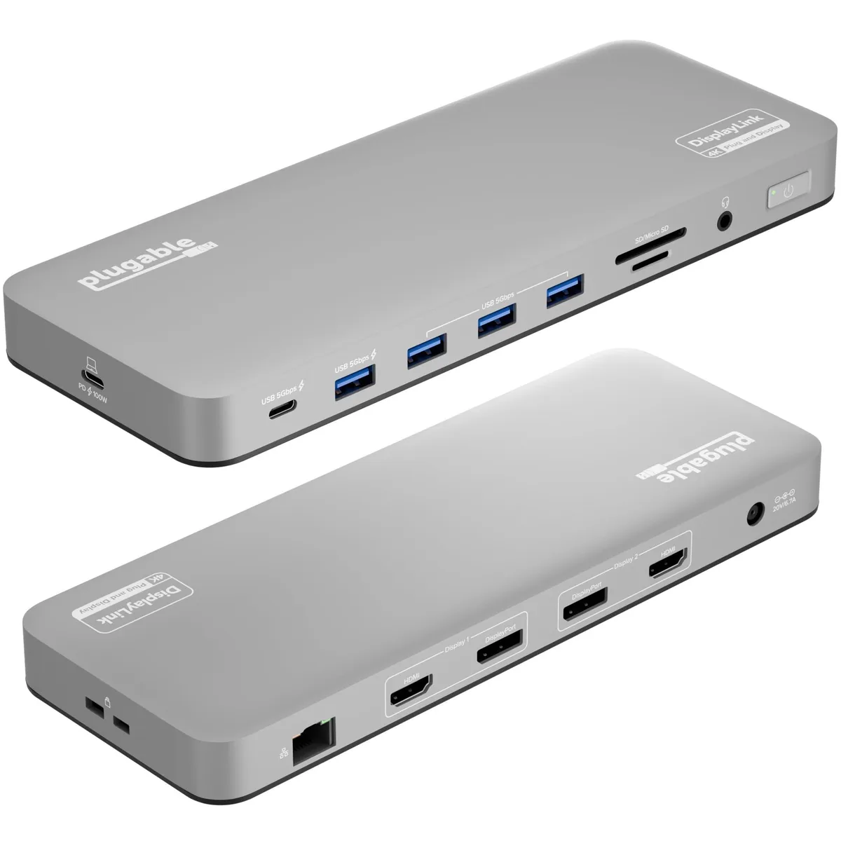 Plugable Technologies Plugable Technologies UD-6950PDH 13-in-1 Docking Station 100W Dual 4K 60Hz — product photo