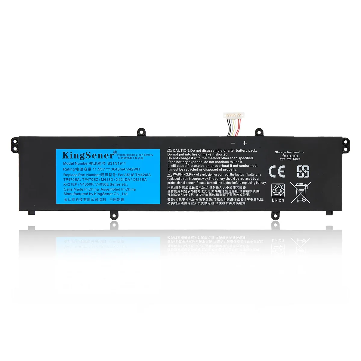 KingSener KingSener B31N1911 42WH laptop battery for ASUS VivoBook Flip 14 — product photo