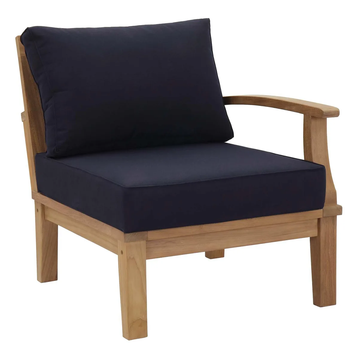 Modway Furniture Modway Furniture Marina Right-Facing Teak Sofa Natual Navy 32.5"L x 28.5"W x 31.5"H — product photo