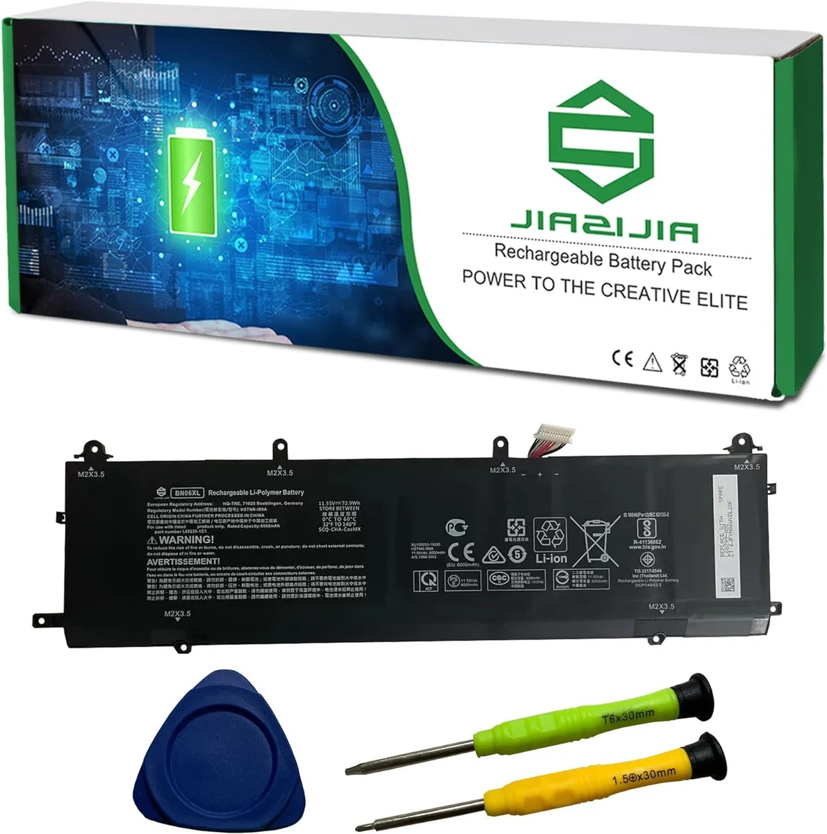 NShi NShi BN06XL 11.55V 72.9Wh laptop battery — product photo