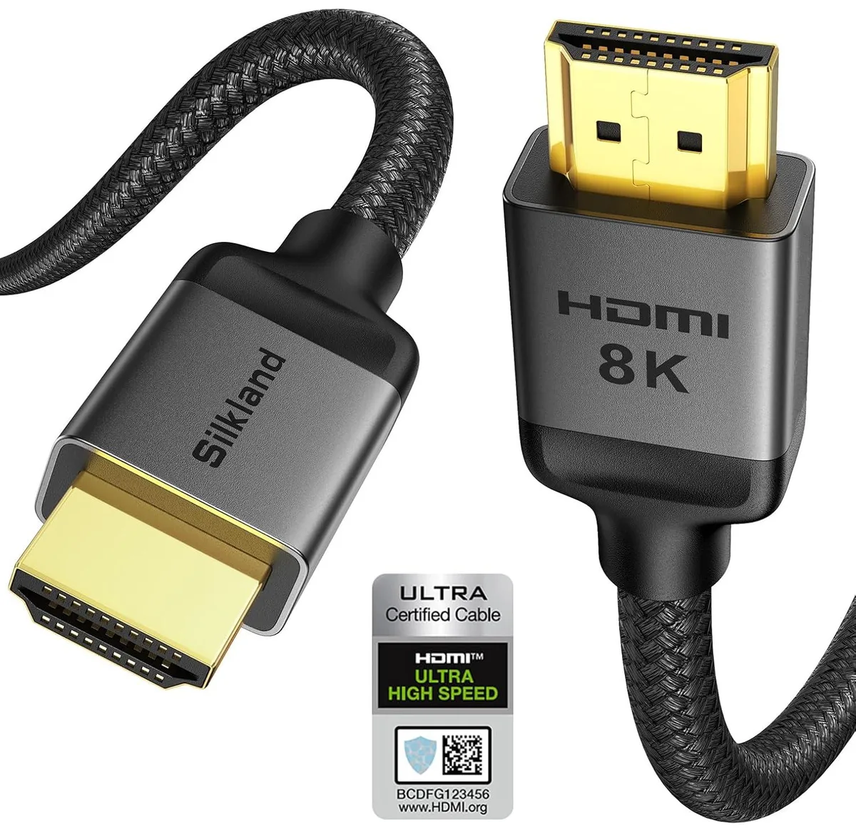 Keyence Keyence HDMI 2.1 cable 48Gbps 8K 60Hz 4K 144Hz 1440P braided eARC 6.6ft — product photo