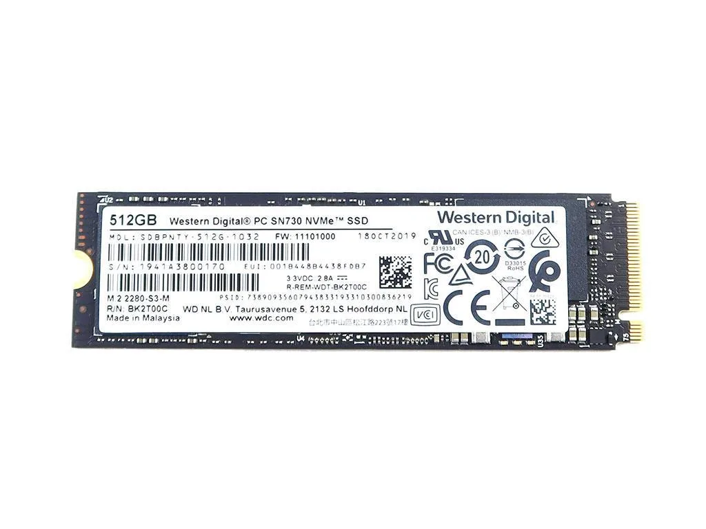 Western Digital Western Digital SDBPNTY-512G-1032_UA 512GB NVMe SSD accessory — product photo