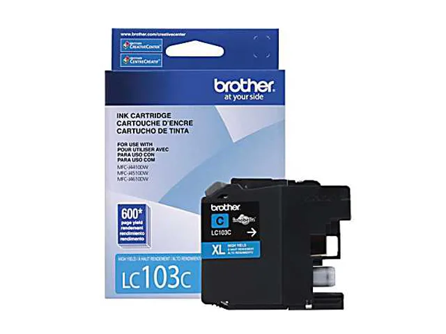Brother Brother LC103C High Yield Cyan Ink Cartridge — product photo