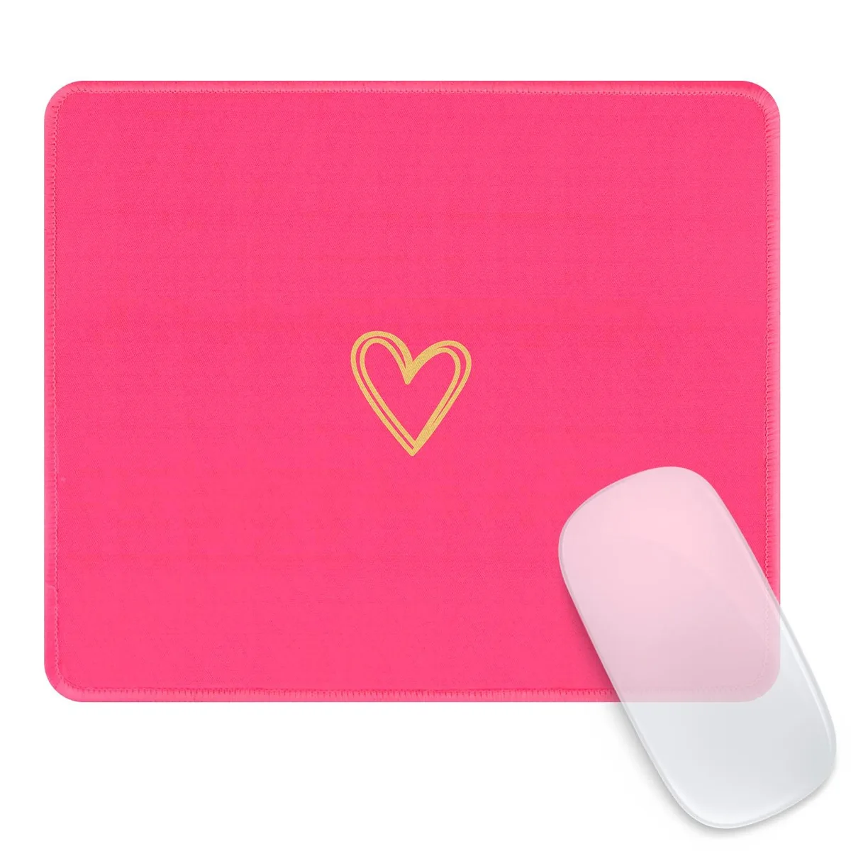  Seorsok Heart Mouse Pad 9.5x7.8 in Hot Pink — product photo