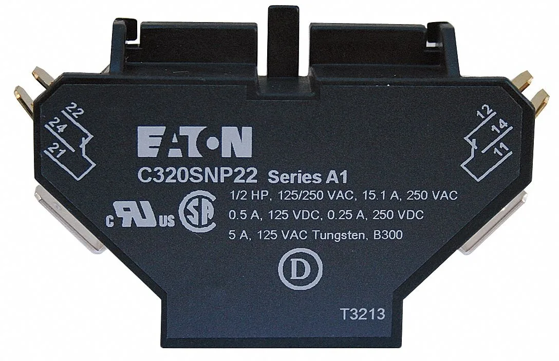 Eaton C320SNP22 auxiliary contact block side-mount four-pole unit