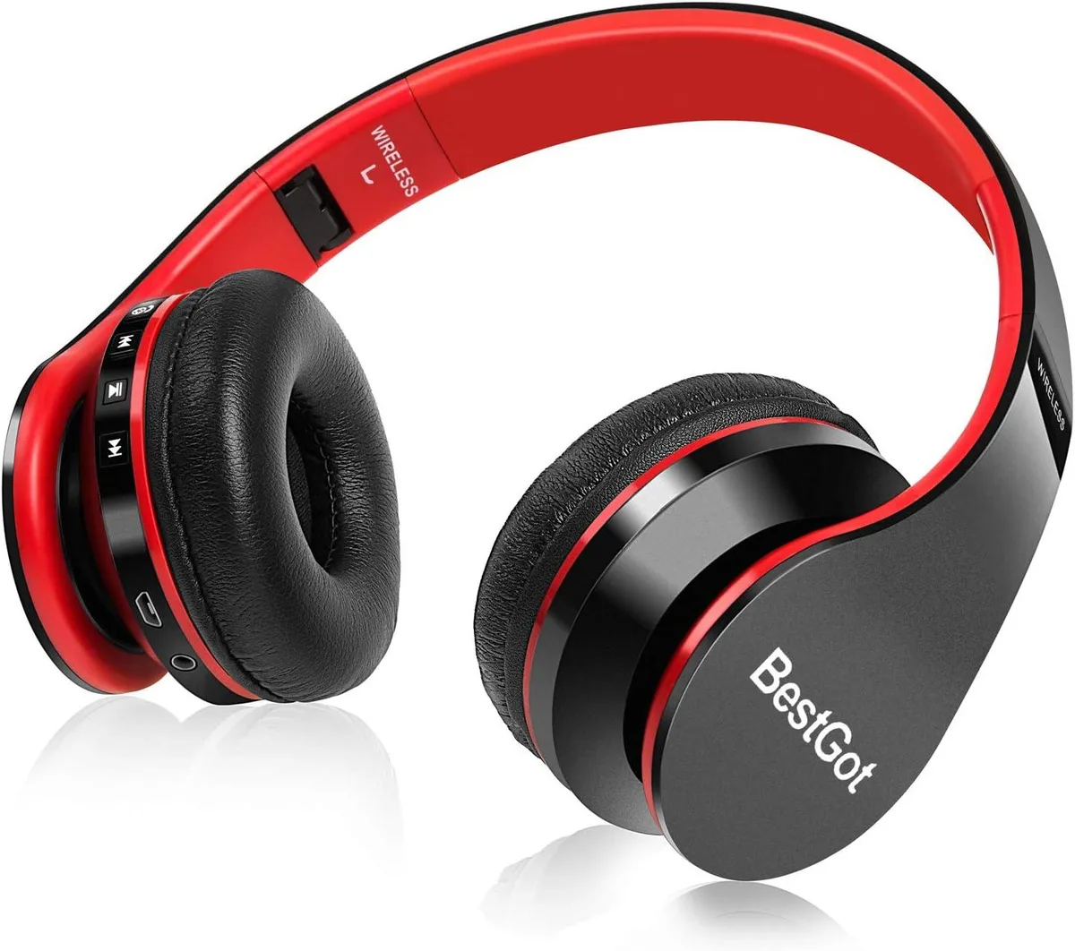 TUKO TUKO BT6002 Bluetooth Headphone Black Red — product photo