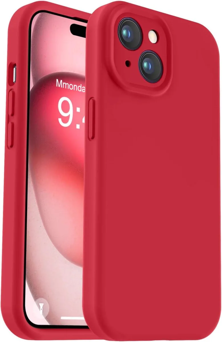 TAURKENAM TAURKENAM iPhone 15 Plus Case Liquid Silicone Red — product photo