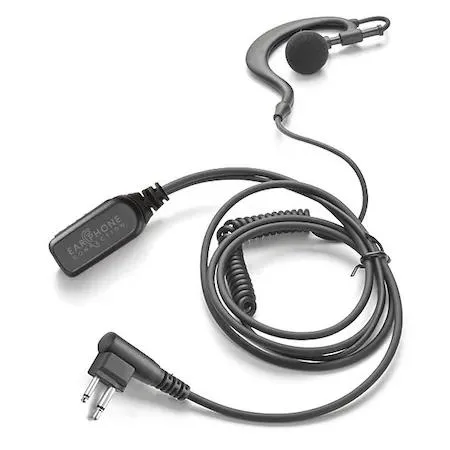 Earphone Connection Earphone Connection EP303 Earhook Lapel Microphone Black 26 in 2-Pin — product photo
