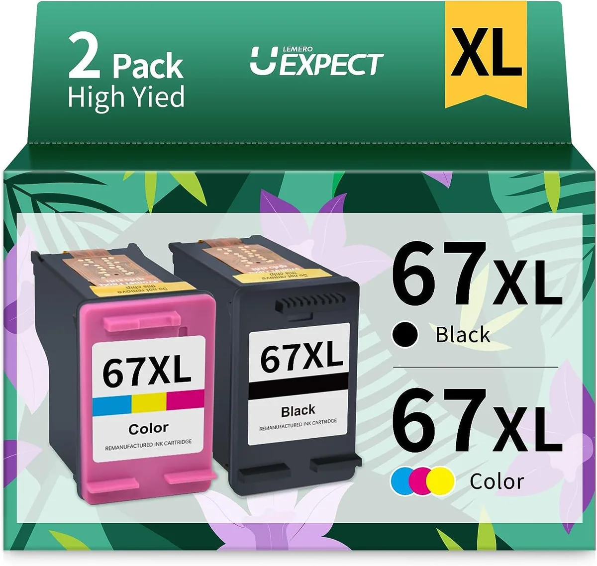 NuoTo NuoTo 67XL Ink Cartridge 2-Pack Black & Tri-color — product photo