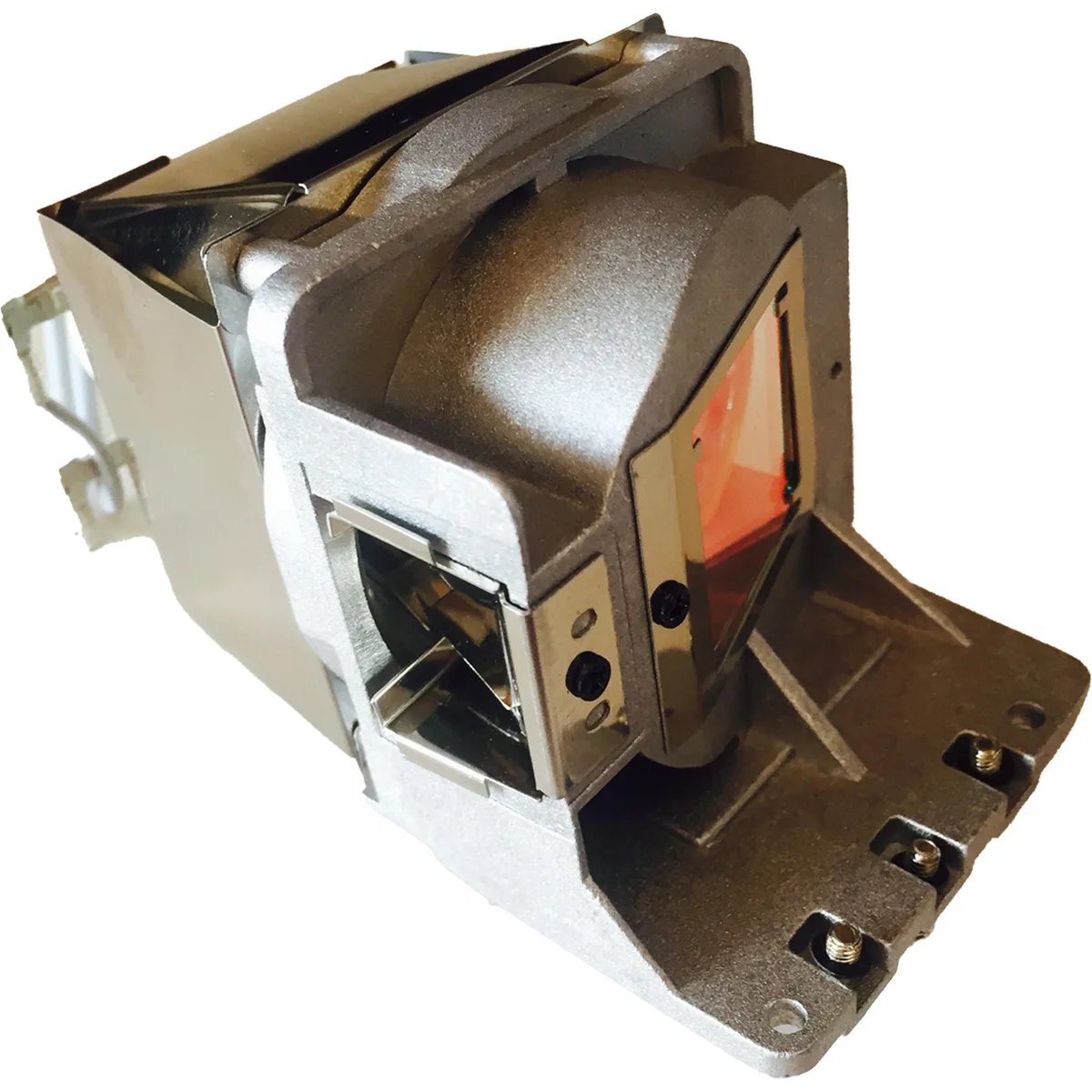 Projector lamp module in black plastic housing