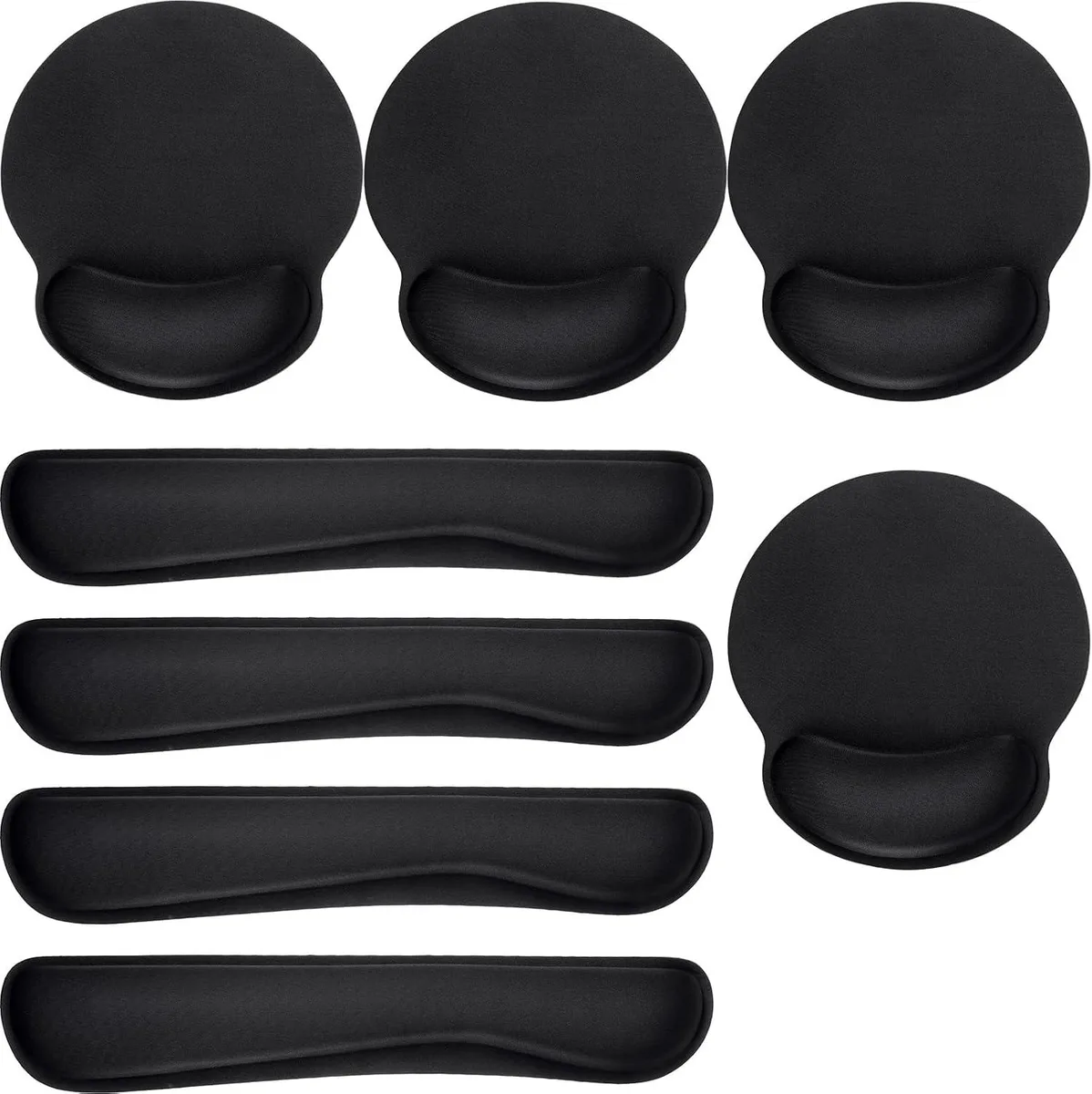 Kenuco Kenuco Wrist Rest Set 8 Pcs Black 17.5 x 3.15 x .9 in — product photo