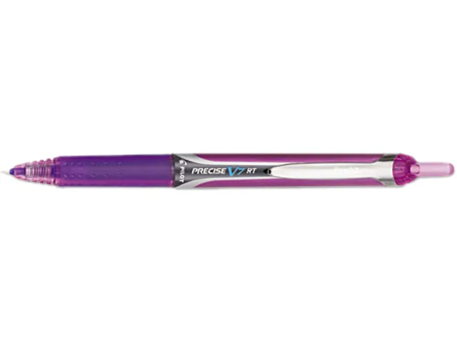Pilot Pen Pilot Pen 26071 Precise V7 RT Retractable Rollerball Pen Purple Ink .7mm — product photo