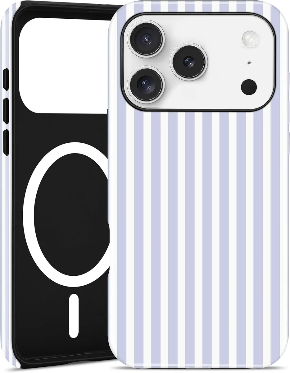 Transcend Transcend MagSafe Striped Case iPhone 15 6.1 Blue White — product photo