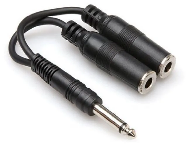 Hosa Technology Hosa Technology YPP-111 Y cable 1/4 in TS to dual 1/4 in TSF — product photo
