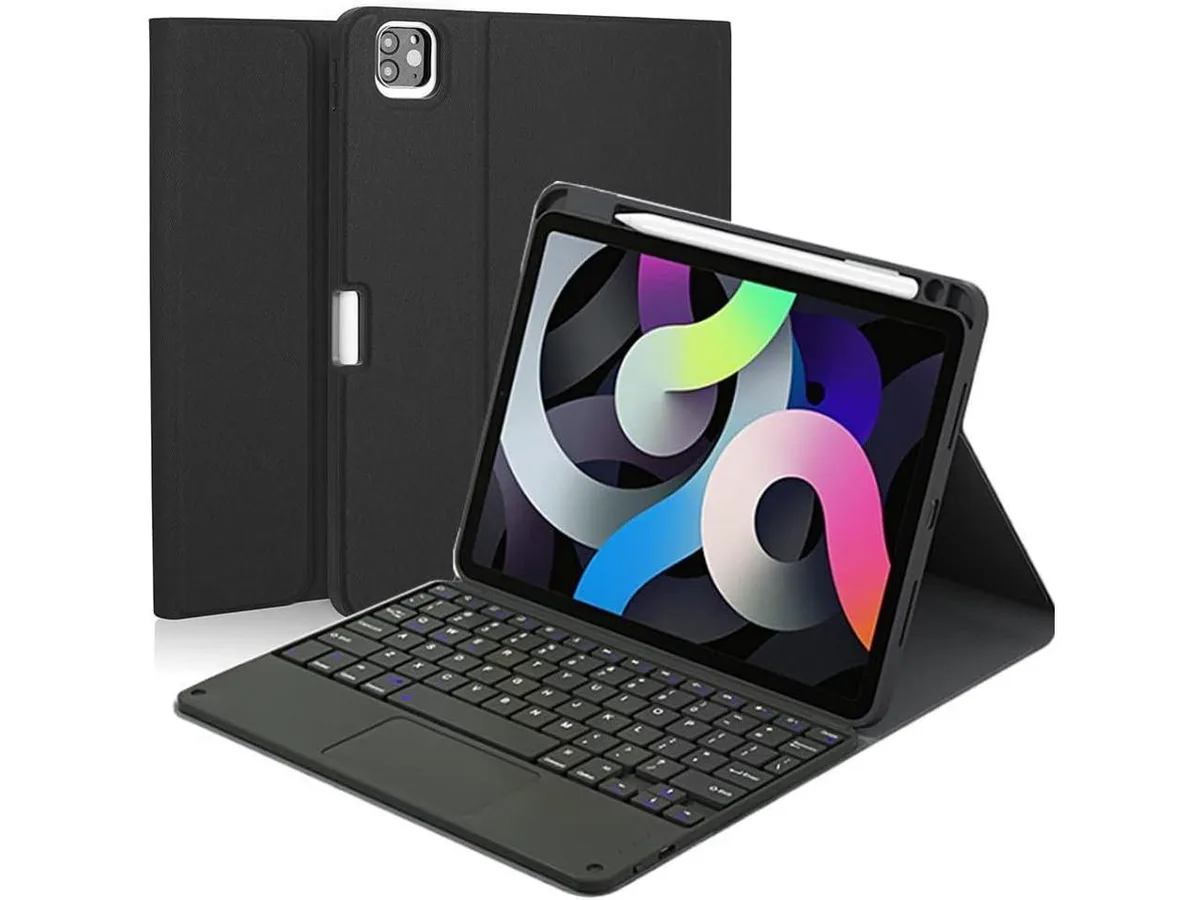 Black keyboard case with built-in touchpad for 12.9 iPad Pro 2015 2017