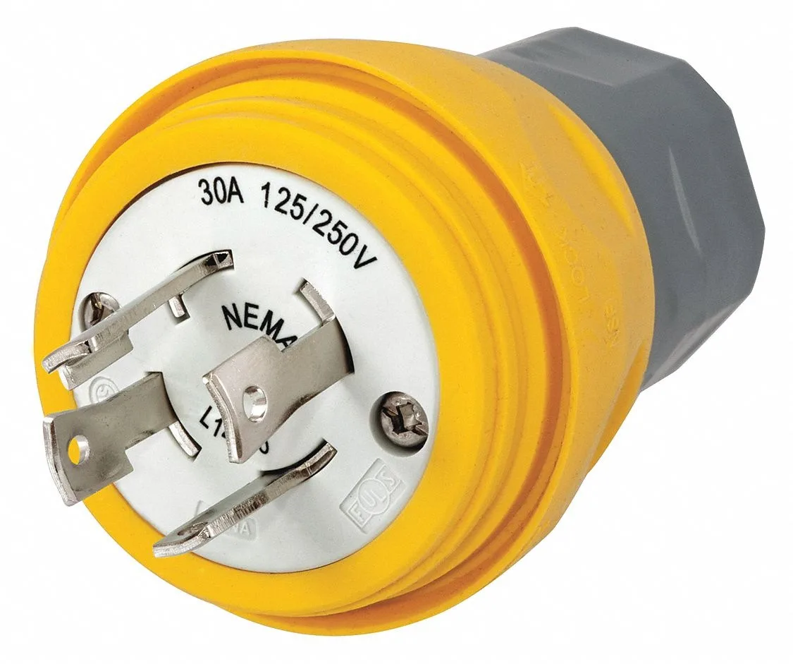 Hubbell Incorporated Hubbell Incorporated HBL28W74 Watertight Locking Plug L14-30P 30 A 125/250V AC — product photo