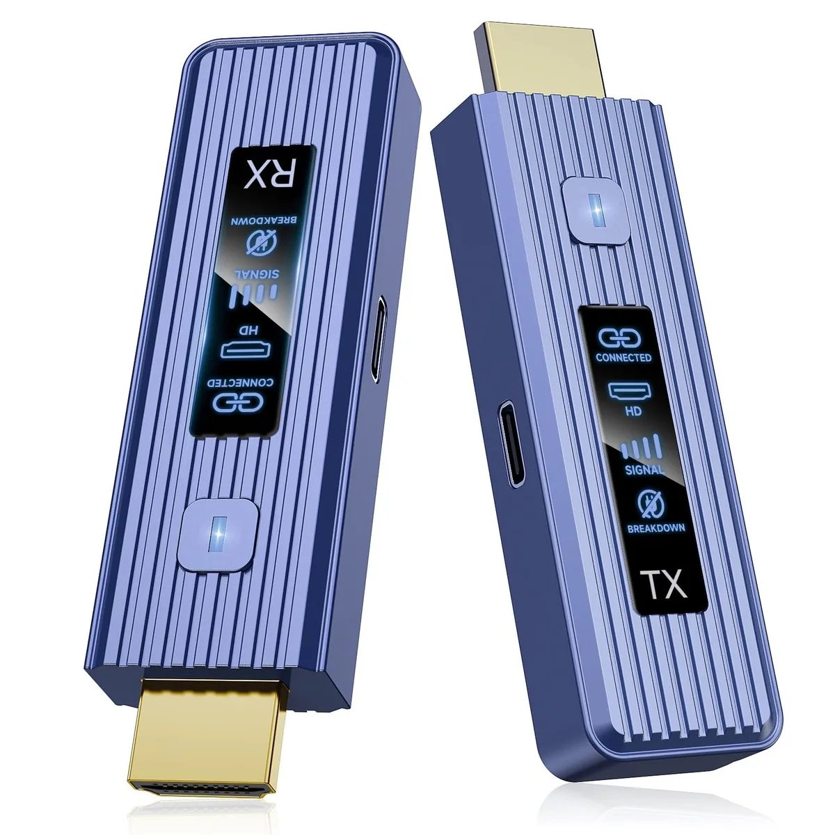  Visoud Wireless HDMI Transmitter Receiver 360FT 110M 4K 1080P 5.8 2.4G Blue-2 — product photo