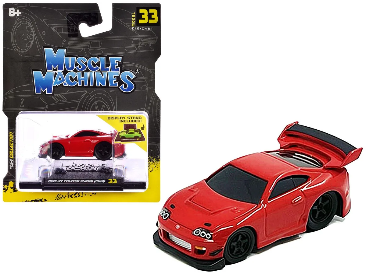Muscle Machines Muscle Machines 1995-1997 Toyota Supra MK4 Red 1/64 Diecast Hobby Collectible — product photo