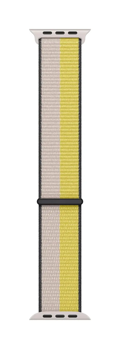 Yellow nylon Sport Loop band with hook-and-loop fastener, regular size
