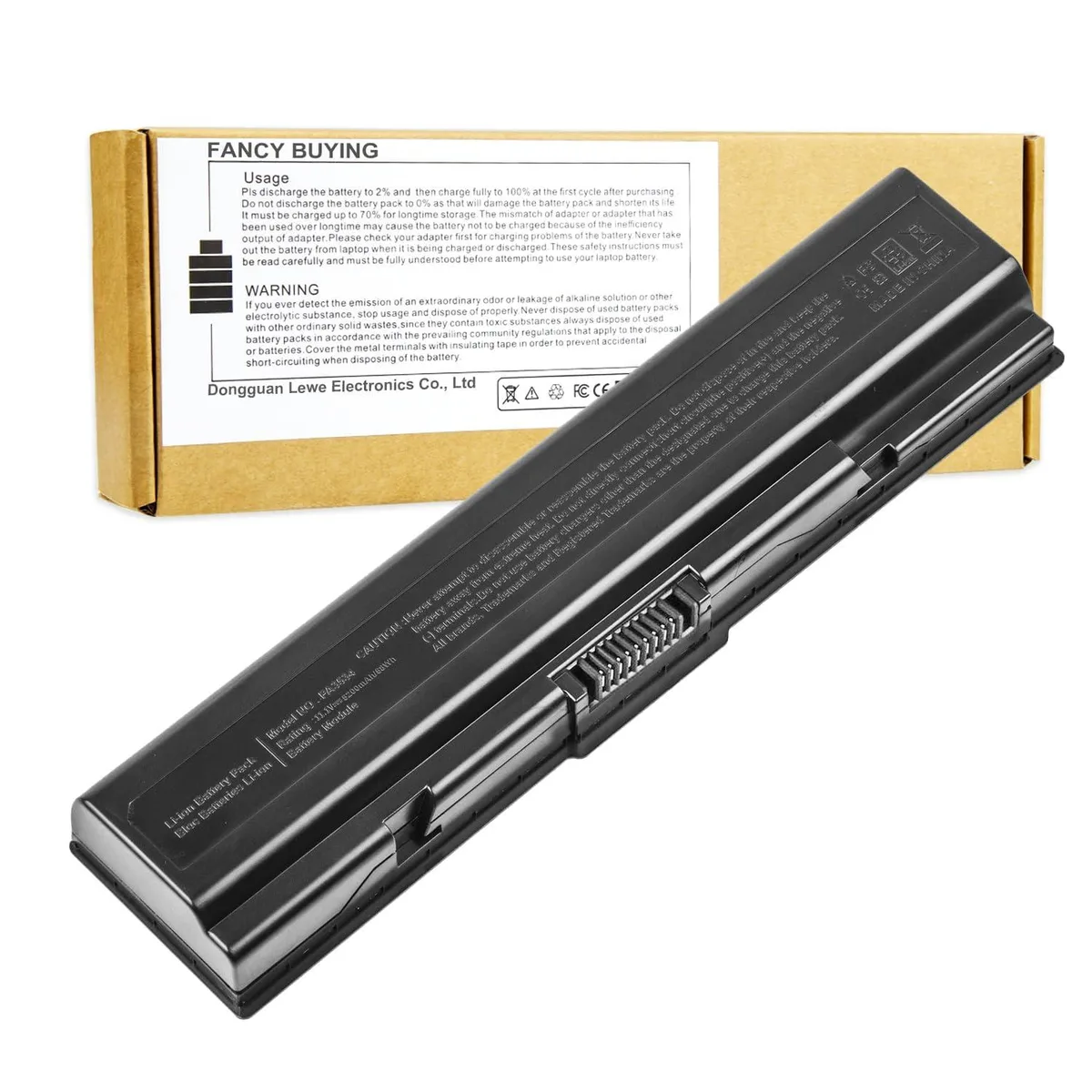 No Sew No Sew 11.1V 5200mAh 6 Cell Laptop Battery for Toshiba Satellite A200 A300 L300 L500 — product photo