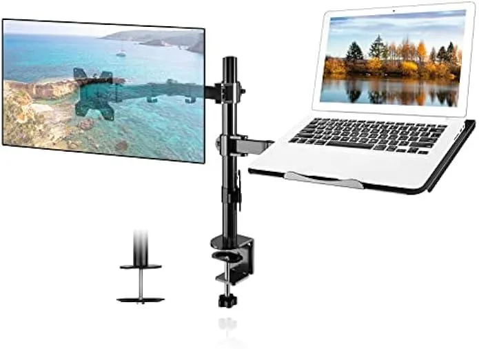 TAURKENAM TAURKENAM Monitor Arm with Laptop Tray 13-27 inch 22 lbs — product photo