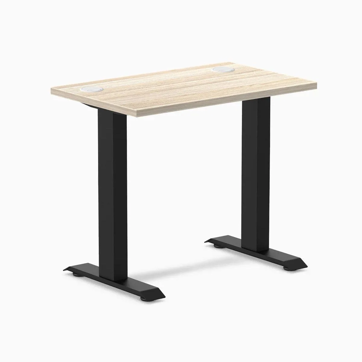 Desky Desky Zero Mini Office Desk Classic Oak 32 x 20 in Matte Black — product photo