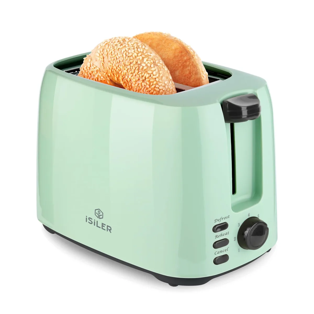 iSiLER TA01302DA 2 Slice Toaster 750W Green — product photo