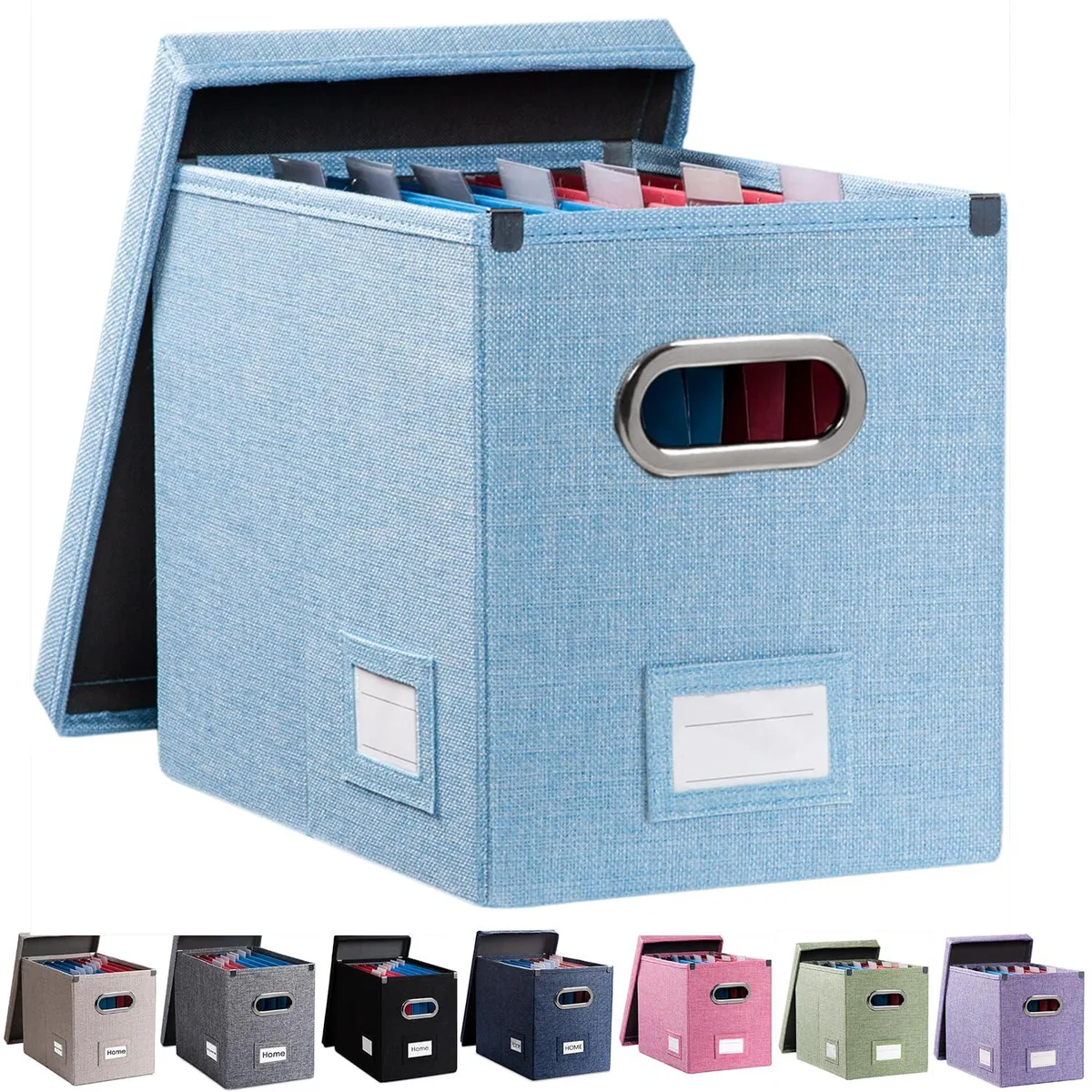  Samsill File Organizer Box Blue 14x9.3x10.8 inch — product photo