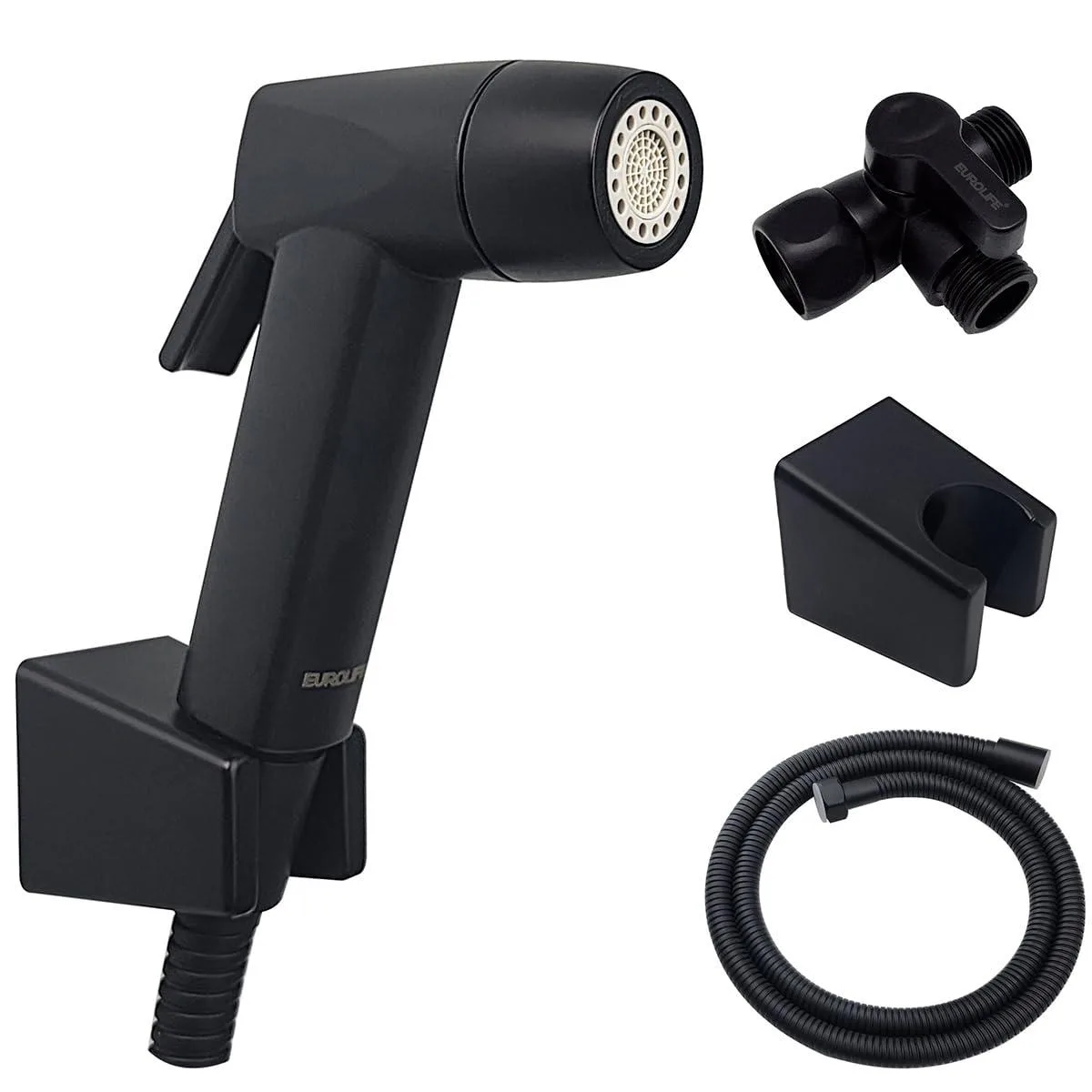 Eurolife EL-X14 Handheld Bidet Sprayer Black 47Inches Hose — product photo