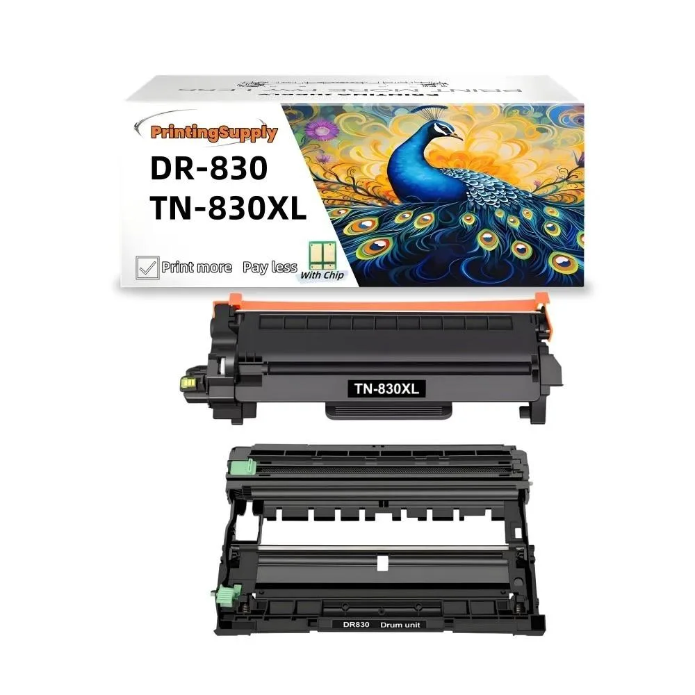 Aster Graphics Inc Aster Graphics Inc TN-830XL Black Toner Cartridge &amp; DR-830 Drum Unit, 3,000/15,000 Pages — product photo