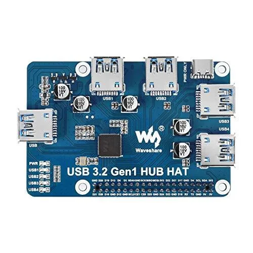 LORDWORLD LORDWORLD USB 3.2 Gen1 HUB HAT 4 Ports for Raspberry Pi — product photo
