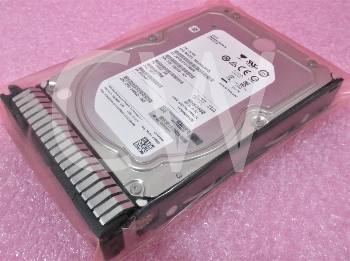 HPE HPE 846524-B21 1TB 7.2K 12Gbps 3.5" SAS internal hard drive with caddy — product photo
