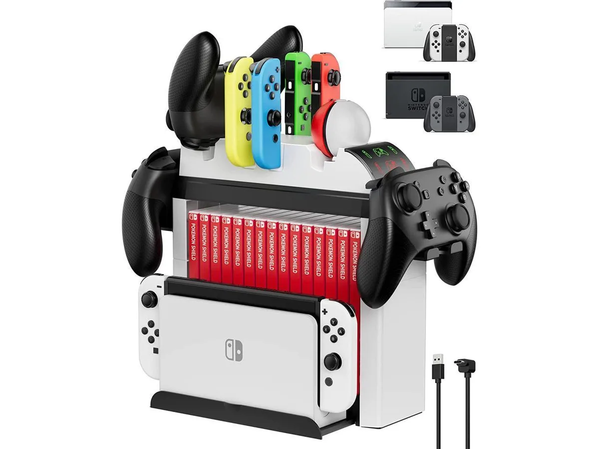 BONAEVER BONAEVER Charging Dock &amp; Storage Organizer for Switch OLED — product photo