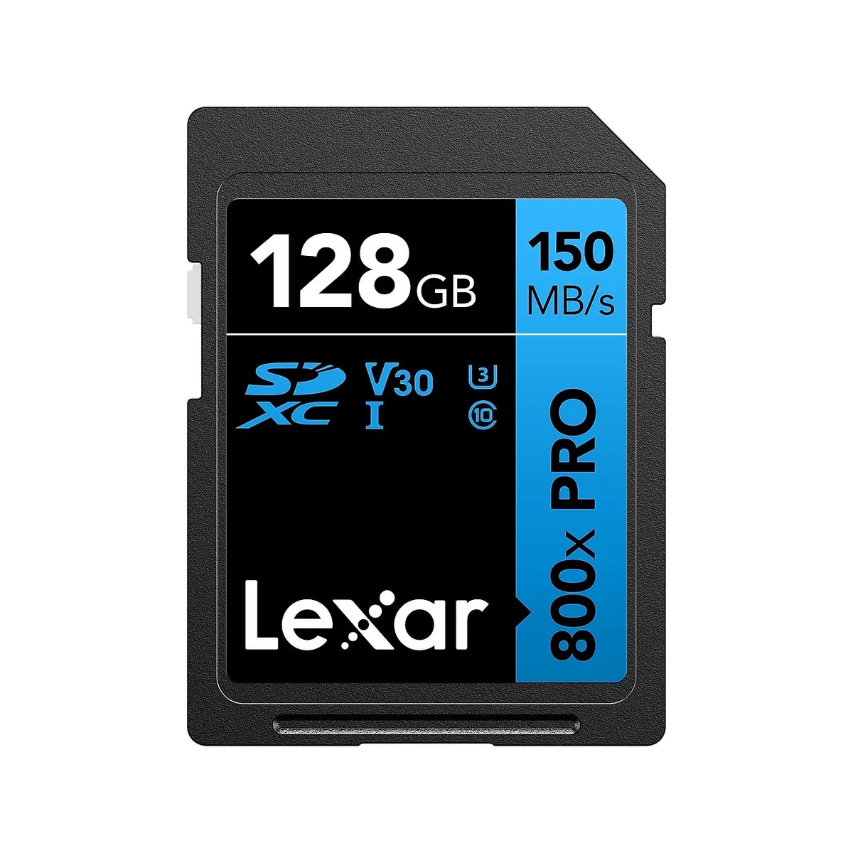 Lexar Lexar 800x PRO BLUE 128GB SDXC UHS-I V30 memory card — product photo