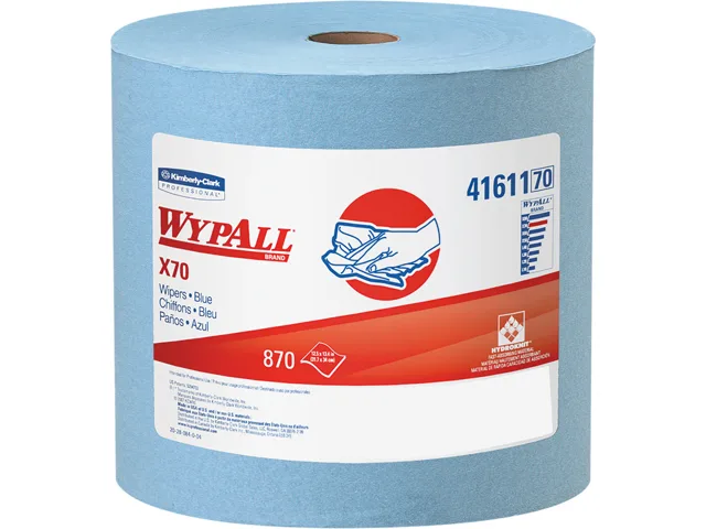 WypAll WypAll KCC 41611 X70 Cleaning Cloths Blue 870 Sheets Jumbo Roll — product photo