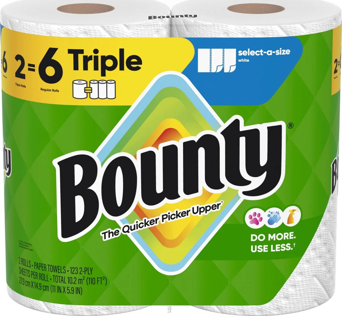  Bounty P_5466 Select-A-Size Paper Towels White 12 pack 123 sheets — product photo