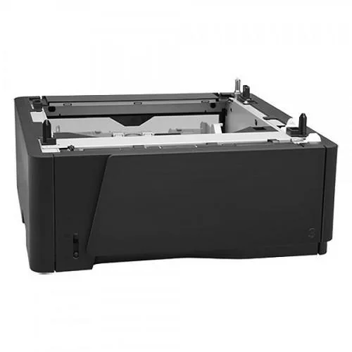 White rectangular paper feeder tray with HP branding, holds 500 sheets for LaserJet Pro 400 M401 series printers