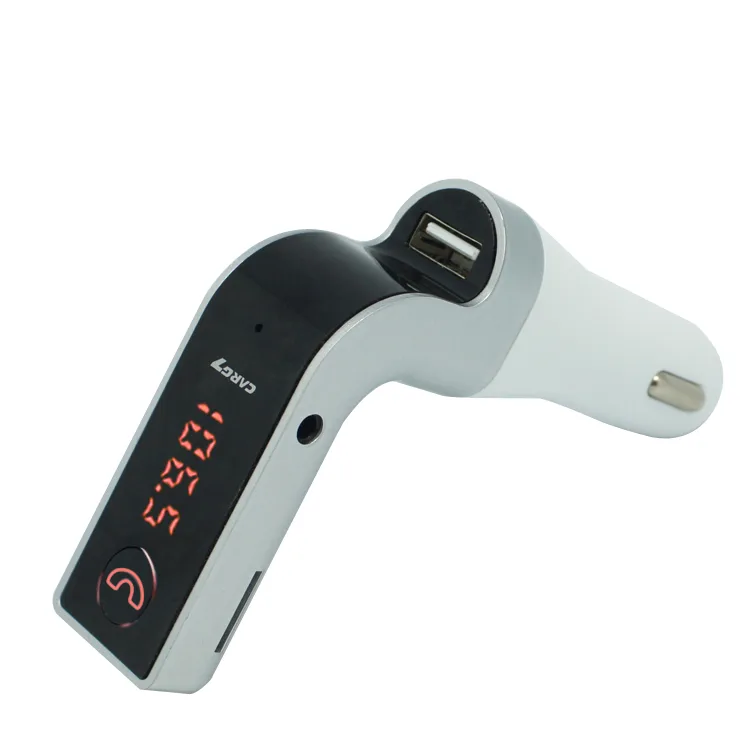 Adeco Auto Adeco Auto G7 Bluetooth FM Transmitter Silver car electronics accessory — product photo