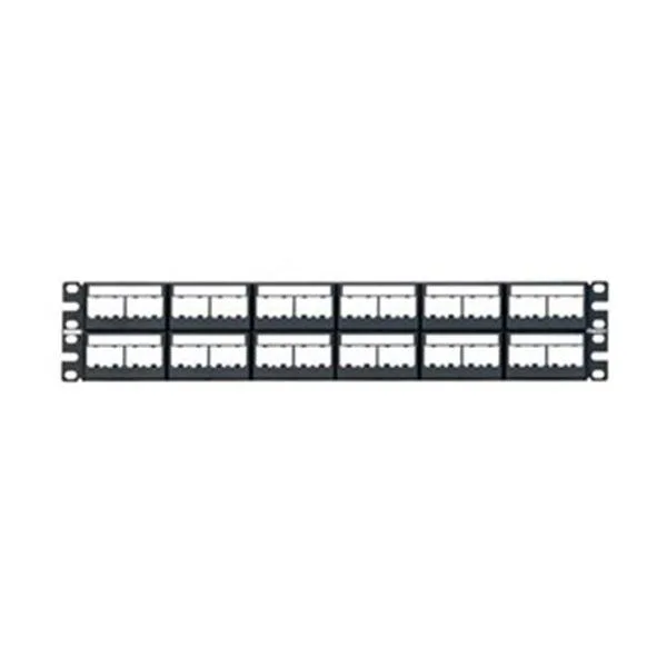 Flat steel 48-port patch panel 19 inch rack mount