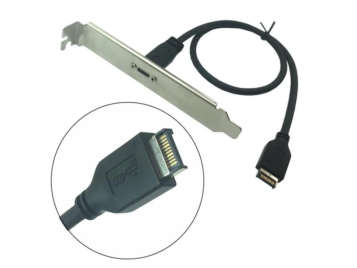 BUCIER BUCIER 0.5m USB 3.1 Type-E Male to Type-C Female Motherboard Expansion Cable — product photo