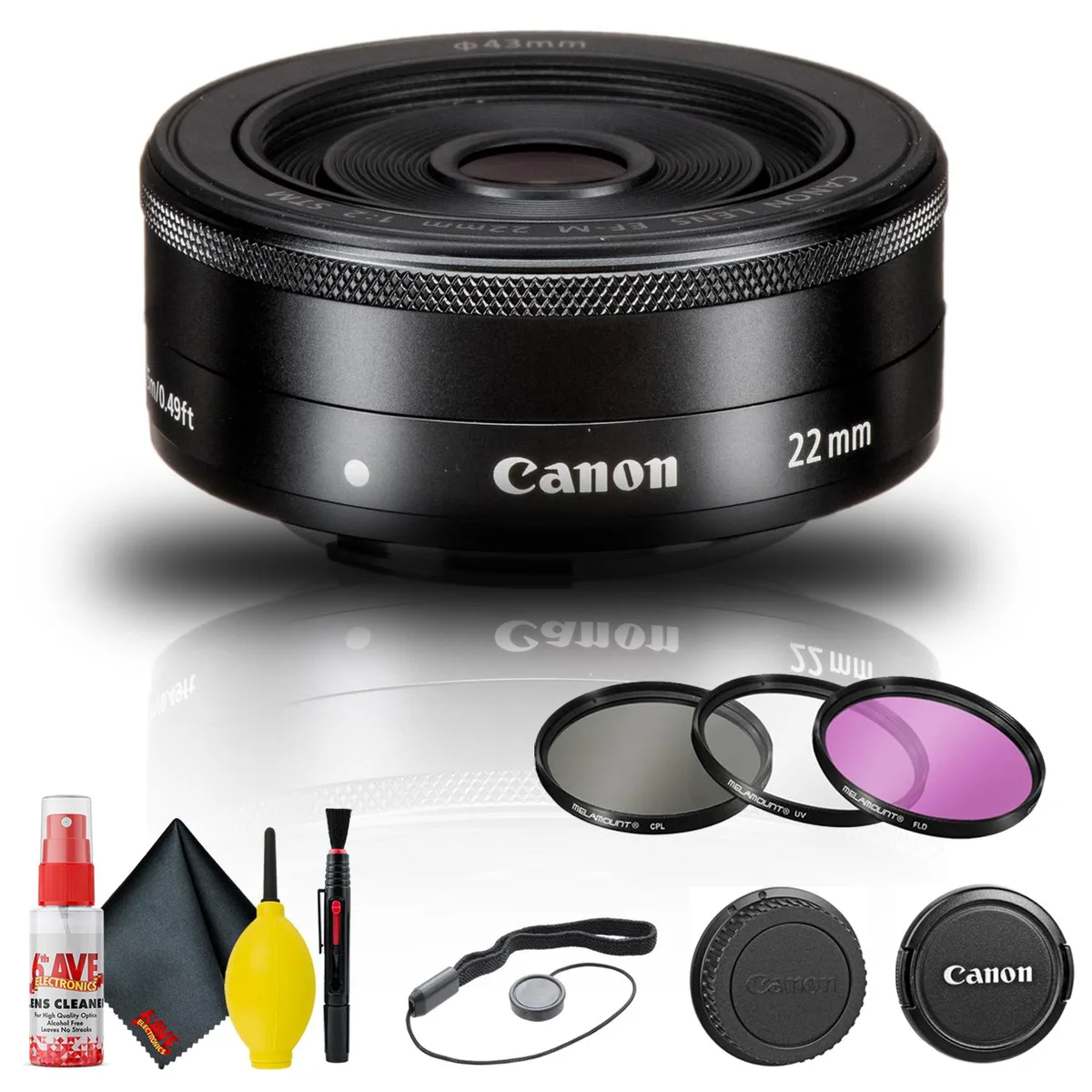 Canon Canon EF-M 22mm f/2 STM Lens Bundle with 43mm Filter Kit — product photo