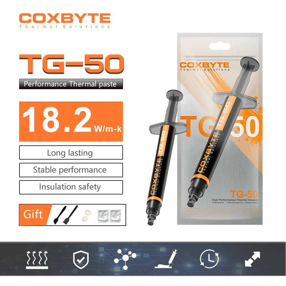 coxbyte coxbyte TG-50 thermal paste 18.2W/mK 4.0g — product photo