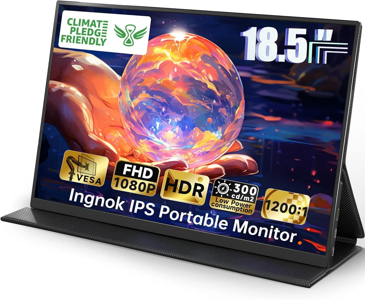 BFKK BFKK 18.5 Inch Portable Monitor FHD 100% sRGB 178° Viewing Angle accessory — product photo