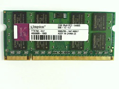 Kingston Technology Corp. Kingston Technology Corp. TTX760-ELF 2GB laptop RAM DDR2 PC6400 CL6 — product photo